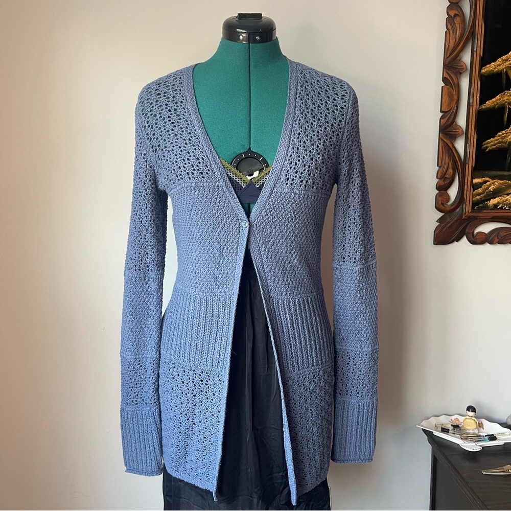 NWT American Eagle Cardigan s light blue spring loose knit